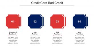 Credit Card Bad Credit Ppt Powerpoint Presentation Slides Design Inspiration Cpb