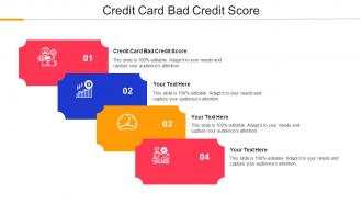 Credit Card Bad Credit Score Ppt Powerpoint Presentation File Example Topics Cpb