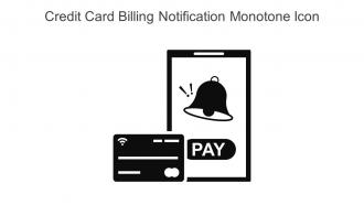 Credit Card Billing Notification Monotone Icon In Powerpoint Pptx Png And Editable Eps Format