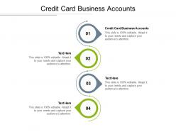 Credit card business accounts ppt powerpoint presentation infographics smartart cpb