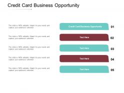 Credit card business opportunity ppt powerpoint presentation infographic template deck cpb