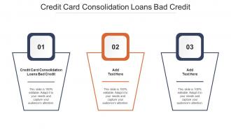 Credit Card Consolidation Loans Bad Credit Ppt Powerpoint Presentation Slides Clipart Cpb
