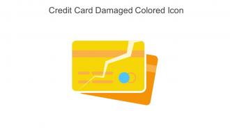 Credit Card Damaged Colored Icon In Powerpoint Pptx Png And Editable Eps Format