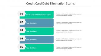 Credit card debt elimination scams ppt powerpoint presentation show cpb