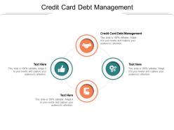 Credit card debt management ppt powerpoint presentation pictures graphics tutorials cpb