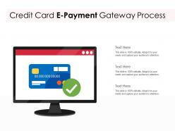 Credit Card E Payment Gateway Process