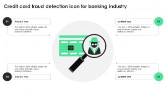 Credit Card Fraud Detection Icon For Banking Industry