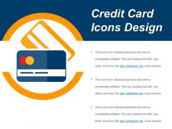 Credit card icons design ppt sample download