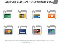 Credit card logo icons powerpoint slide show