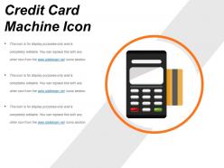 Credit card machine icon ppt background graphics