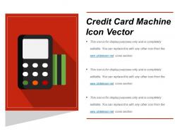 Credit card machine icon vector powerpoint slide themes