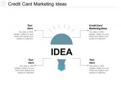 Credit card marketing ideas ppt powerpoint presentation portfolio backgrounds cpb