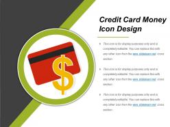 Credit card money icon design ppt design templates