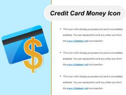 Credit card money icon ppt examples slides