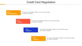 Credit Card Negotiation Ppt Powerpoint Presentation Professional Graphics Tutorials Cpb