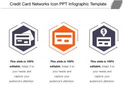 Credit card networks icon ppt infographic template