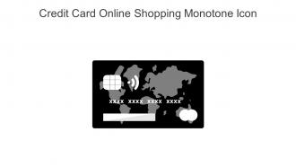Credit Card Online Shopping Monotone Icon In Powerpoint Pptx Png And Editable Eps Format