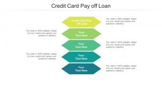 Credit card pay off loan ppt powerpoint presentation professional icons cpb