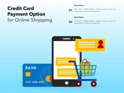 Credit card payment option for online shopping