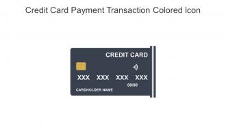 Credit Card Payment Transaction Colored Icon In Powerpoint Pptx Png And Editable Eps Format