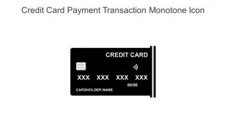 Credit Card Payment Transaction Monotone Icon In Powerpoint Pptx Png And Editable Eps Format
