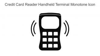 Credit Card Reader Handheld Terminal Monotone Icon In Powerpoint Pptx Png And Editable Eps Format