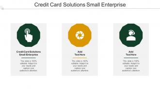 Credit Card Solutions Small Enterprise Ppt Powerpoint Presentation Inspiration Guide Cpb
