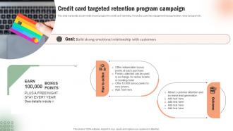 Credit Card Targeted Retention Program Execution Of Targeted Credit Card Promotional Strategy SS V