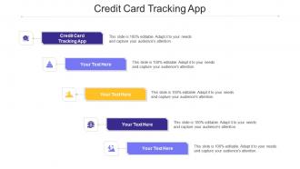 Credit Card Tracking App Ppt Powerpoint Presentation Summary Influencers Cpb