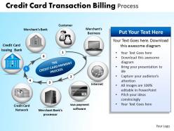 Credit card transaction billing process powerpoint slides and ppt templates db