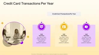 Credit Card Transactions Per Year In Powerpoint And Google Slides Cpb