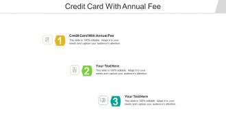 Credit card with annual fee ppt powerpoint presentation portfolio pictures cpb