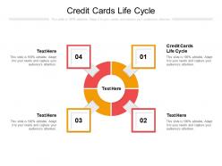 Credit cards life cycle ppt powerpoint presentation show infographic template cpb