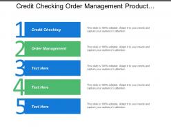 Credit checking order management product catalogue billing system