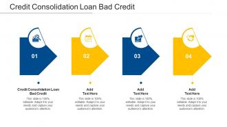 Credit Consolidation Loan Bad Credit Ppt Powerpoint Presentation Slides Ideas Cpb