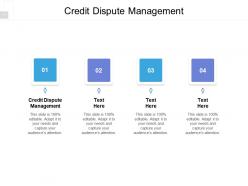 Credit dispute management ppt powerpoint presentation gallery elements cpb