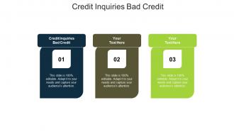Credit inquiries bad credit ppt powerpoint presentation slides objects cpb