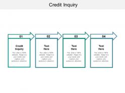 Credit inquiry ppt powerpoint presentation gallery visuals cpb