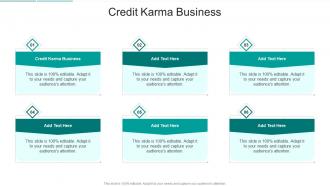 Credit Karma Business In Powerpoint And Google Slides Cpb