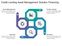 Credit lending asset management solution financing planning corporate finances