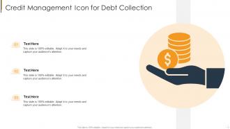 Credit Management Icon For Debt Collection