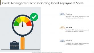 Credit Management Icon Indicating Good Repayment Score