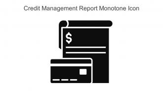 Credit Management Report Monotone Icon In Powerpoint Pptx Png And Editable Eps Format