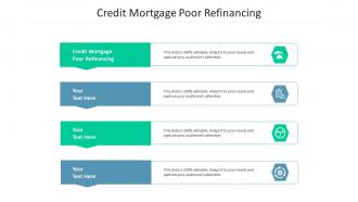 Credit mortgage poor refinancing ppt powerpoint presentation model background cpb