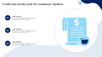 Credit Note Invoice Icon For Ecommerce Business