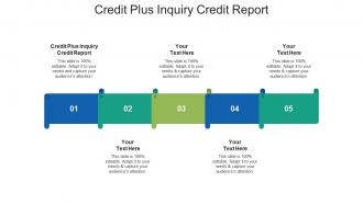 Credit plus inquiry credit report ppt powerpoint presentation outline sample cpb