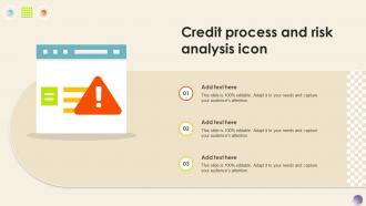 Credit Process And Risk Analysis Icon