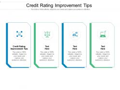 Credit rating improvement tips ppt powerpoint presentation slides aids cpb