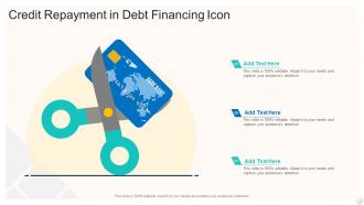 Credit Repayment In Debt Financing Icon