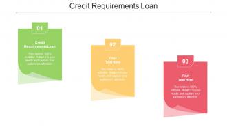 Credit Requirements Loan Ppt Powerpoint Presentation Model Picture Cpb
